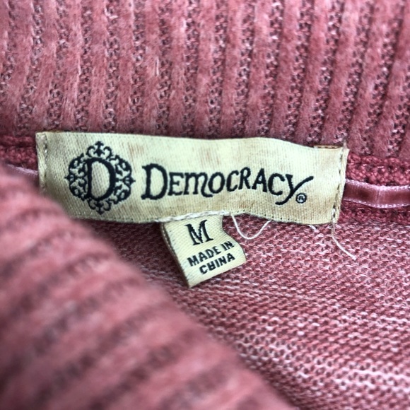 Democracy Dusty Rose Asymmetrical Sweater - Picture 2 of 3